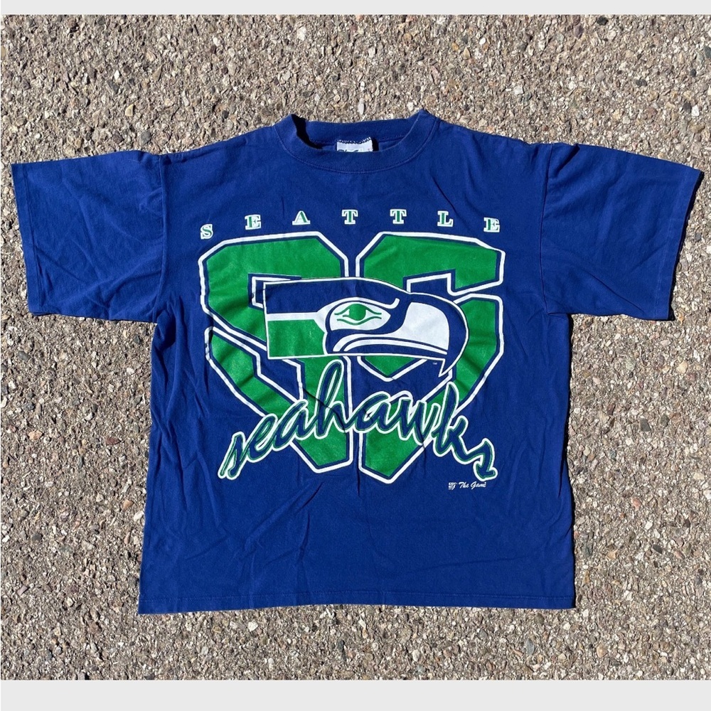 Seattle Seahawks NFL Football Vtg 1990s The Game Oversized T-shirt Men's (L)